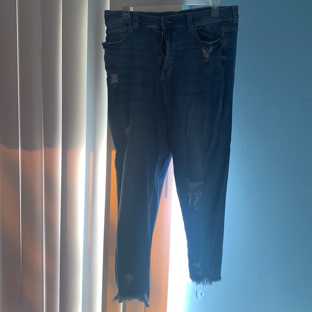 Distressed jeans